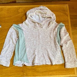 Threads for Thought mesh side distressed hoodie